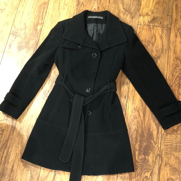 kenneth cole black winter coat